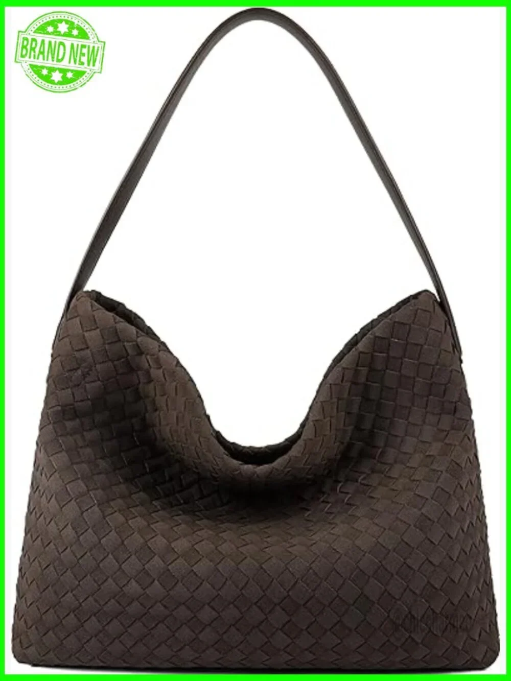 Medium Vegan Leather Hobo Tote Bag with Top Handle for Work Travel